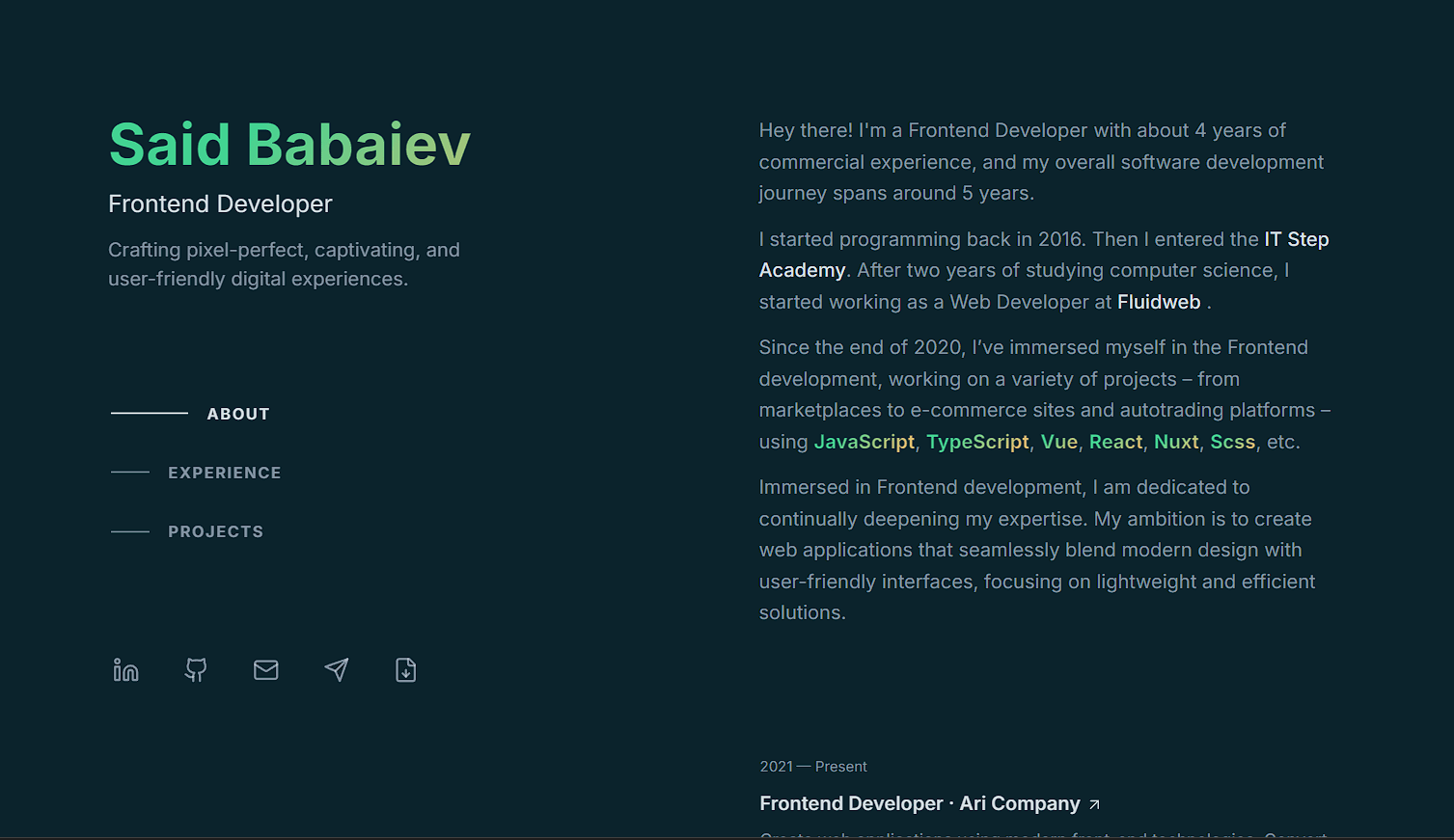 Portfolio Next.js
